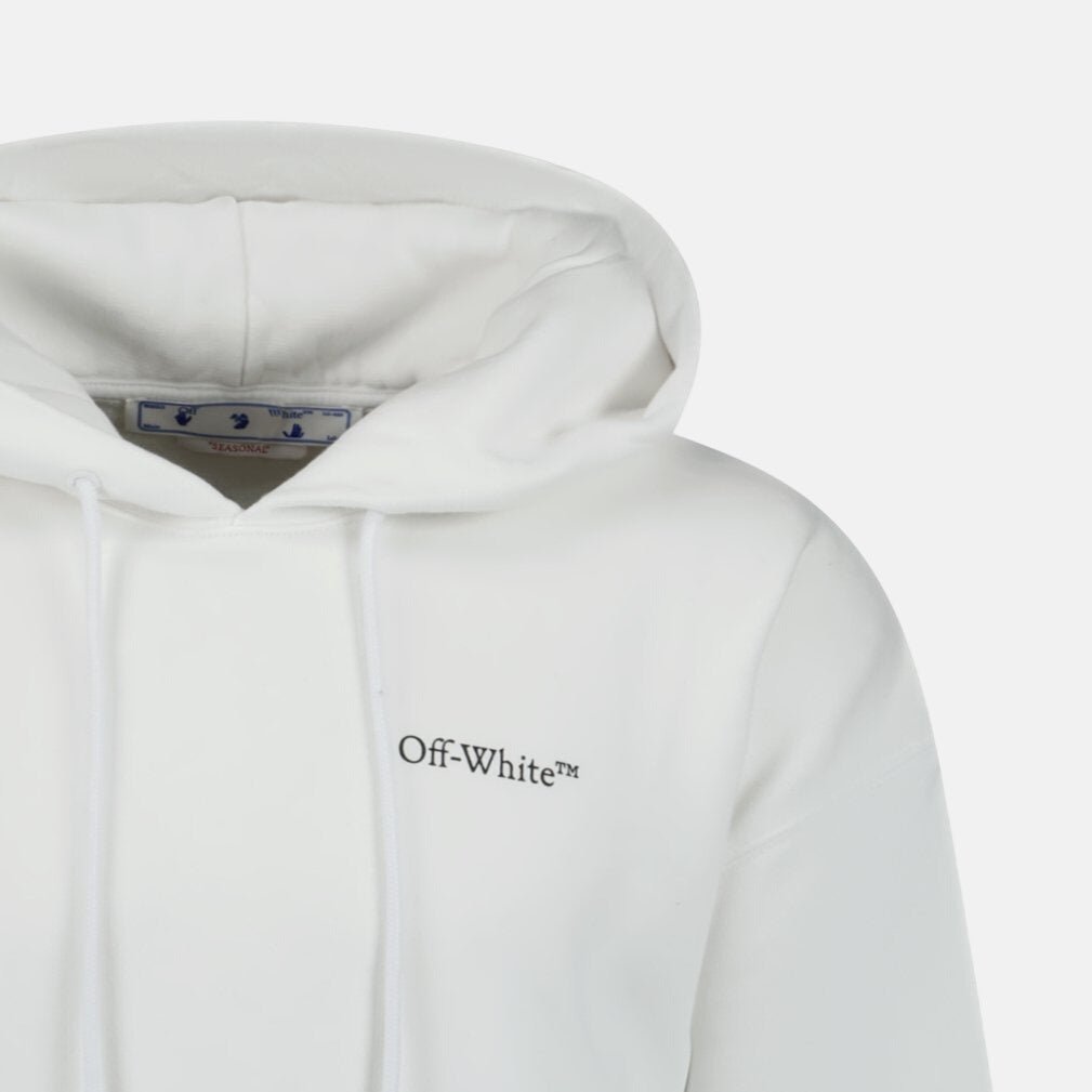 Off - White Caravaggio Logo Hooded Sweatshirt White – A65 | Studio DOS by Designer Outlet Sales