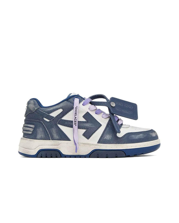 OFF-WHITE MENS OUT OF OFFICE VINTAGE TRAINERS WHITE NAVY-Designer Outlet Sales