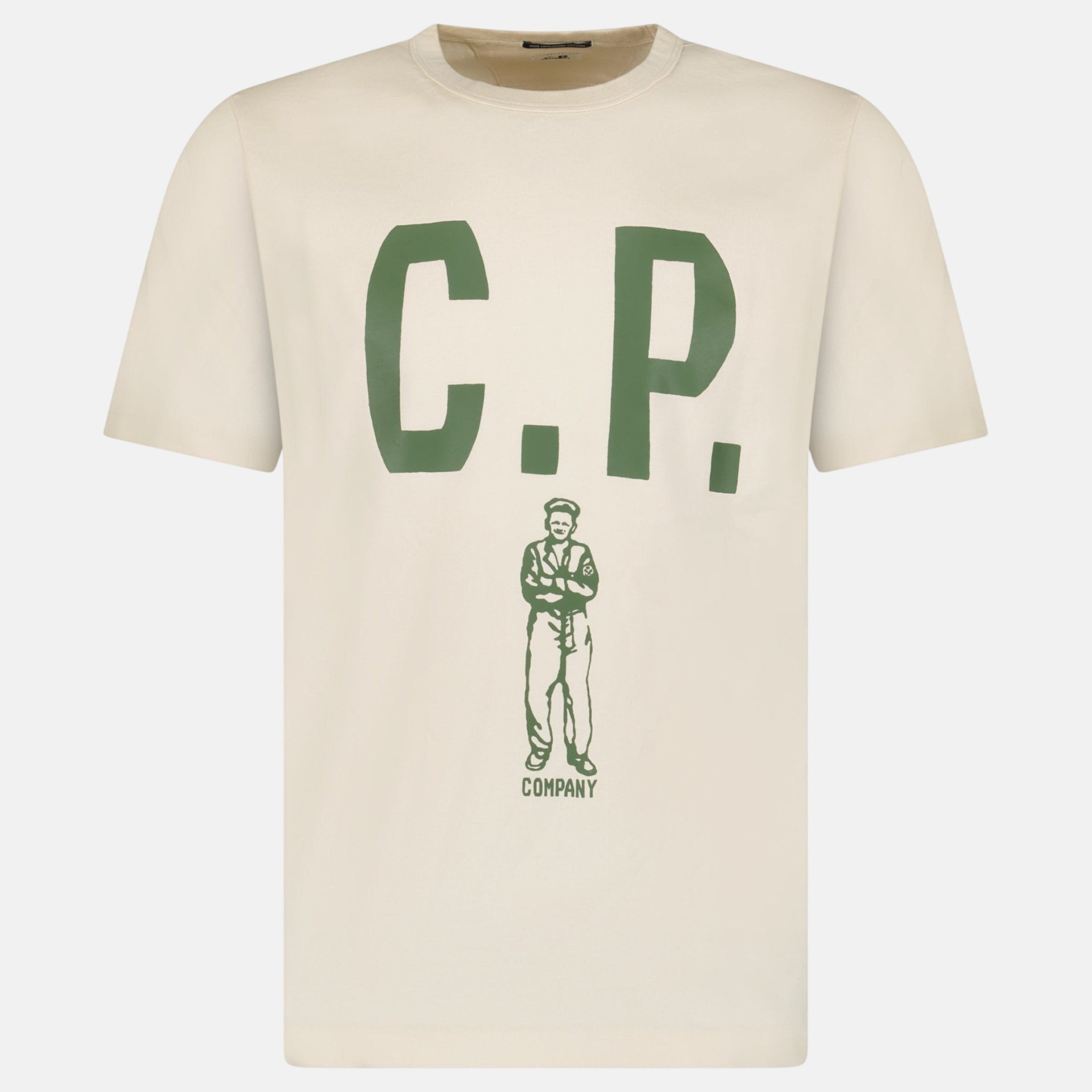 CP Company Mercerized 30/2 Jersey Sailor T-Shirt Pistachio Shell