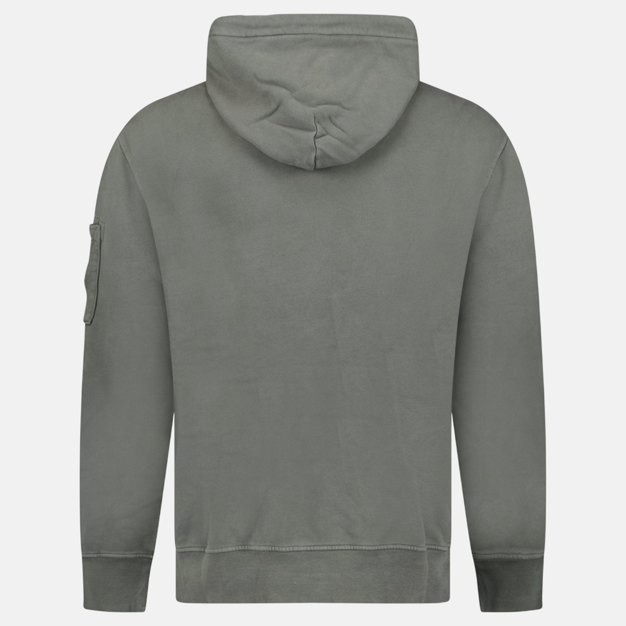 CP Company Pocket Lens Diagonal Emerized Hoodie Gunmetal