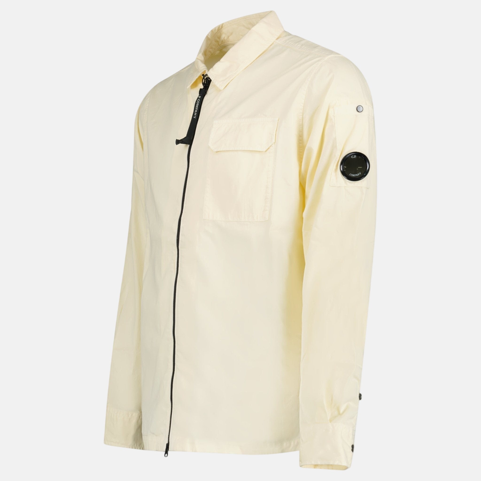 CP Company Lens Zip-Up Overshirt Pistachio Shell