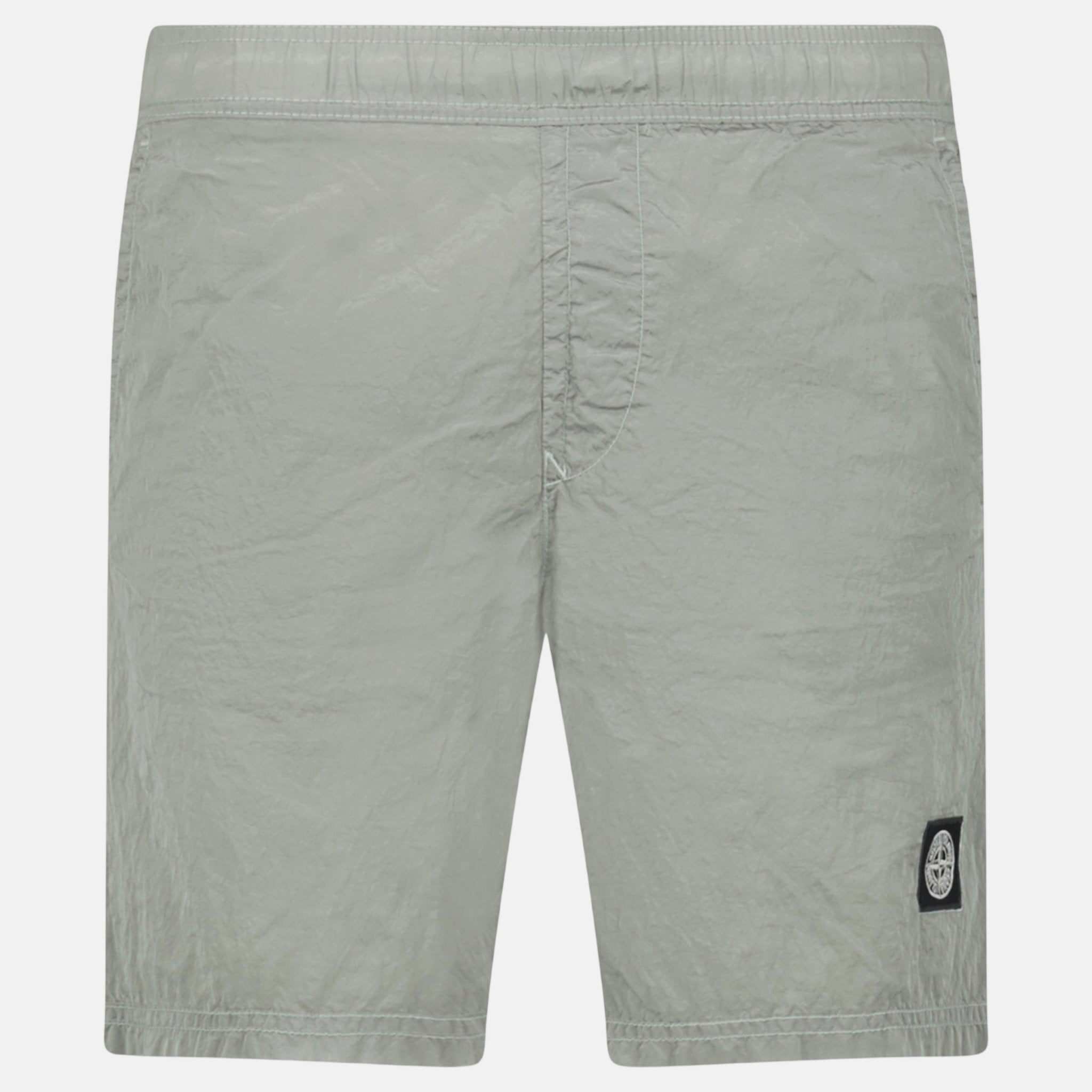 Stone Island Compass Chrome Swim Shorts Pearl Grey