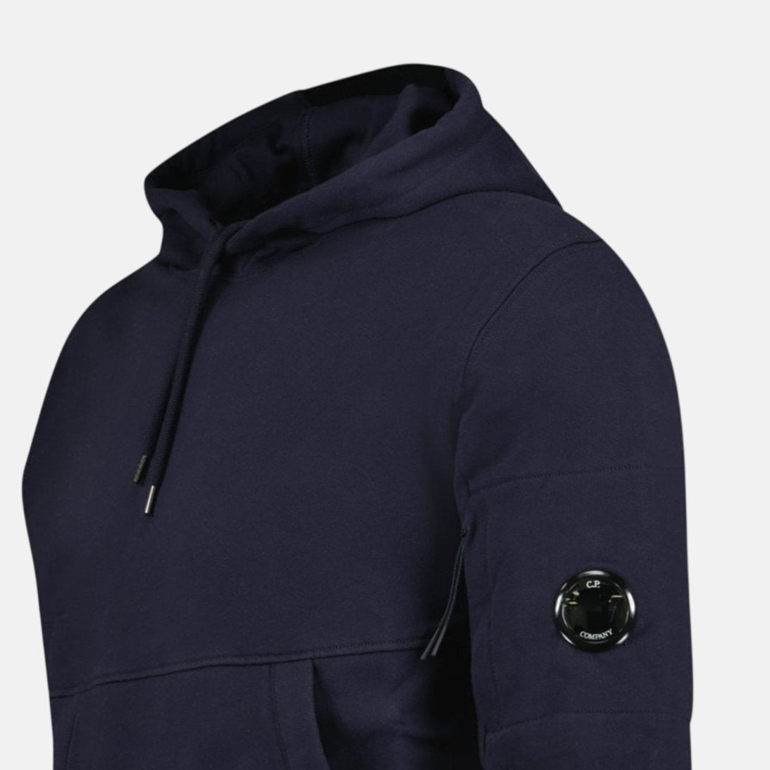 CP Company Micro Lens Diagonal Raised Hoodie Navy