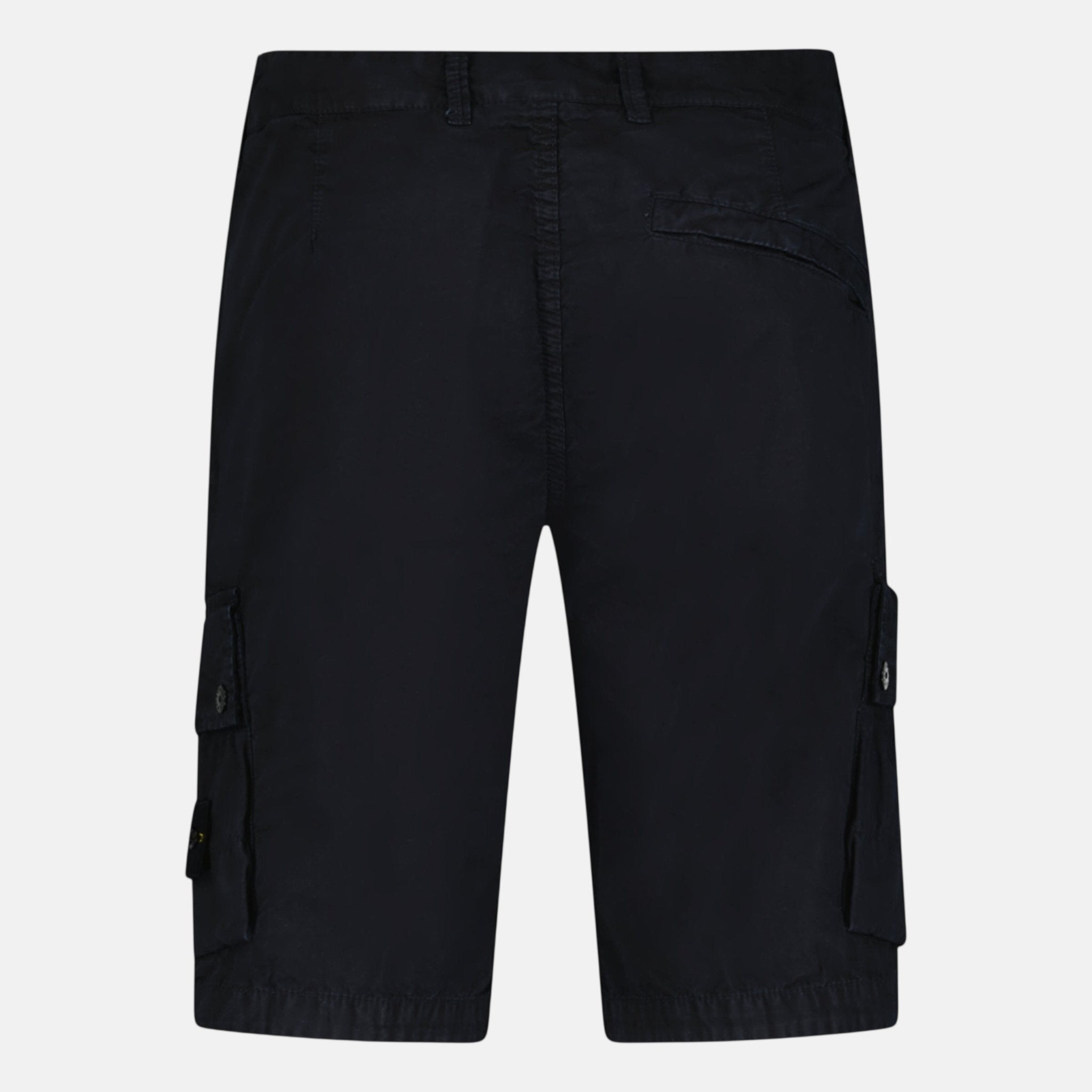 Stone Island Stretch Organic Cotton Twill Cargo Bermuda Shorts Navy Blue