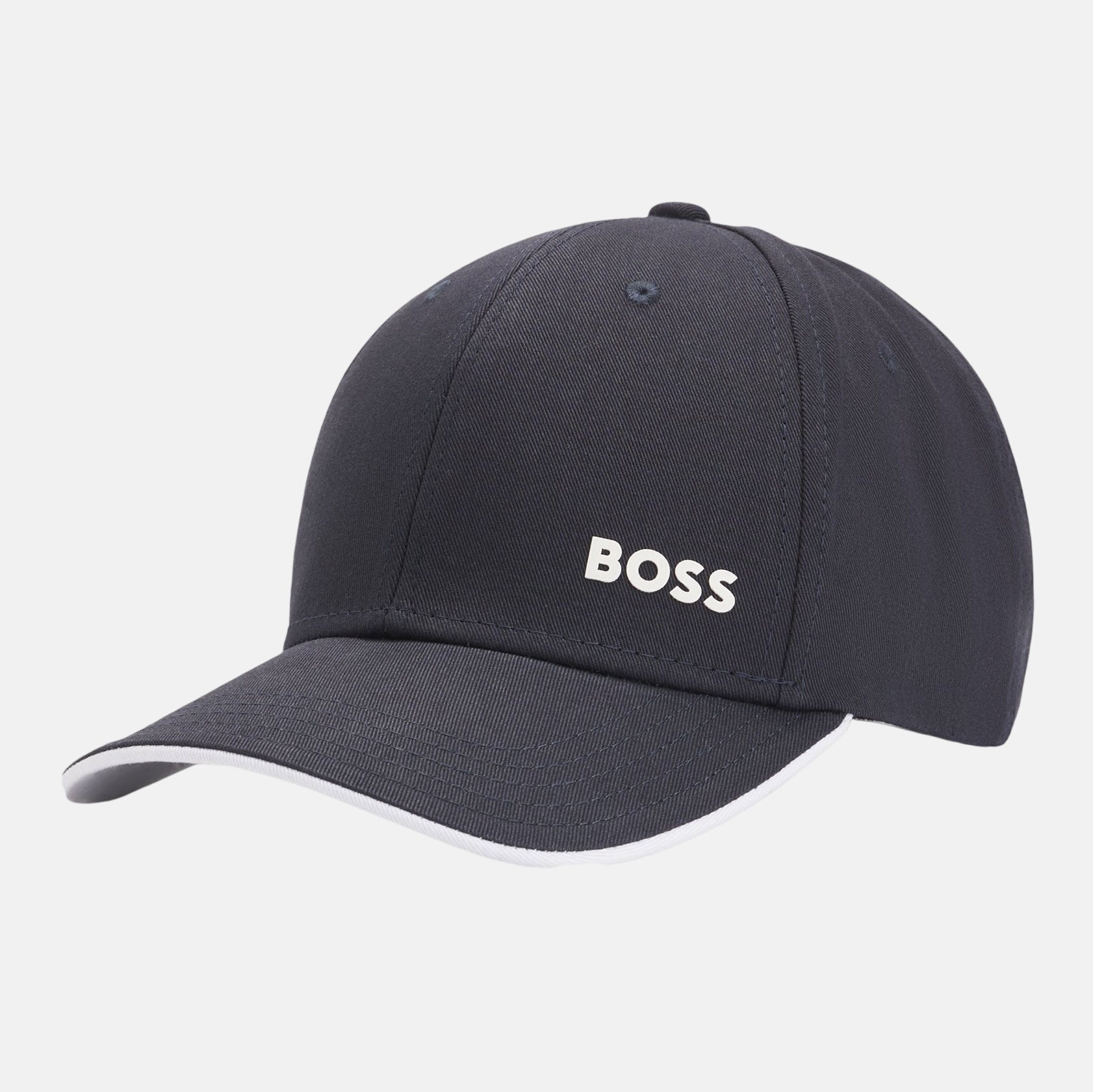 Boss Logo Embossed Cap Dark Blue