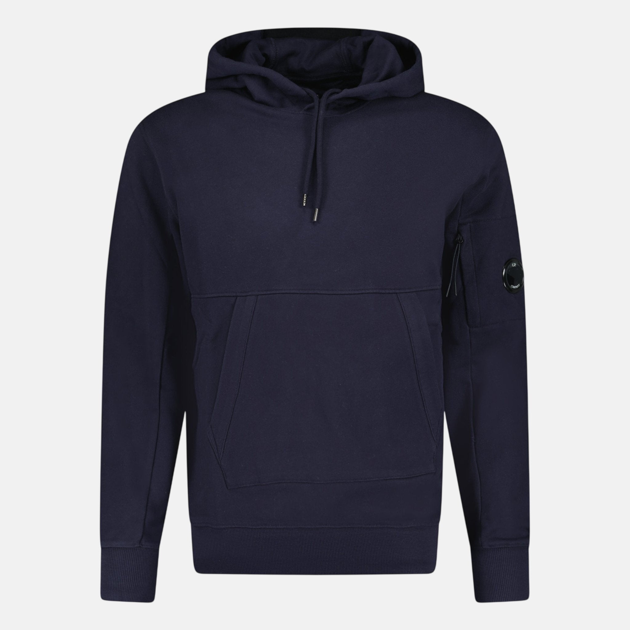 CP Company Micro Lens Diagonal Raised Hoodie Navy