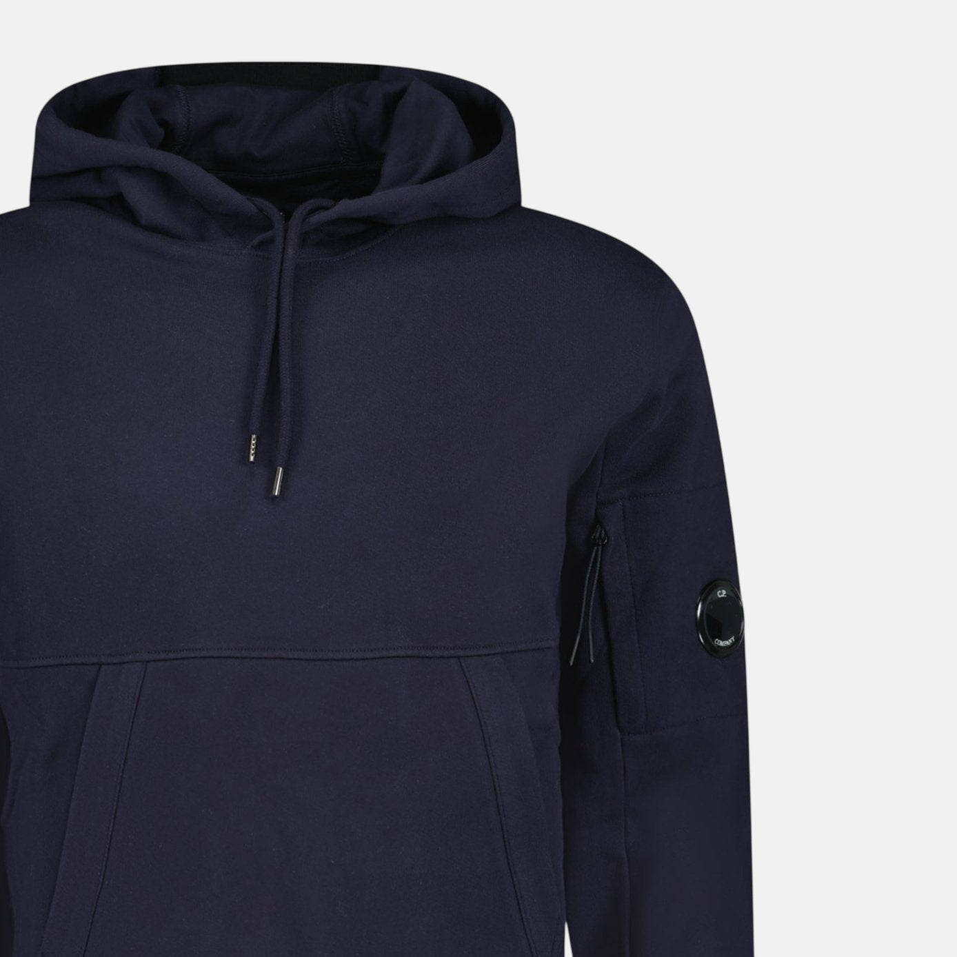 CP Company Micro Lens Diagonal Raised Hoodie Navy