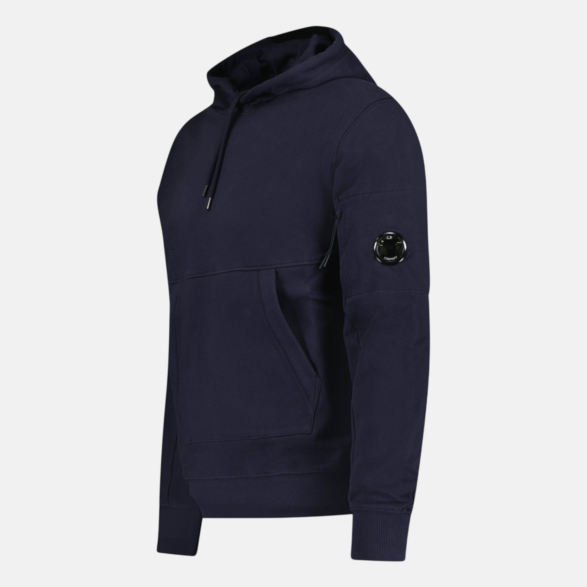 CP Company Micro Lens Diagonal Raised Hoodie Navy