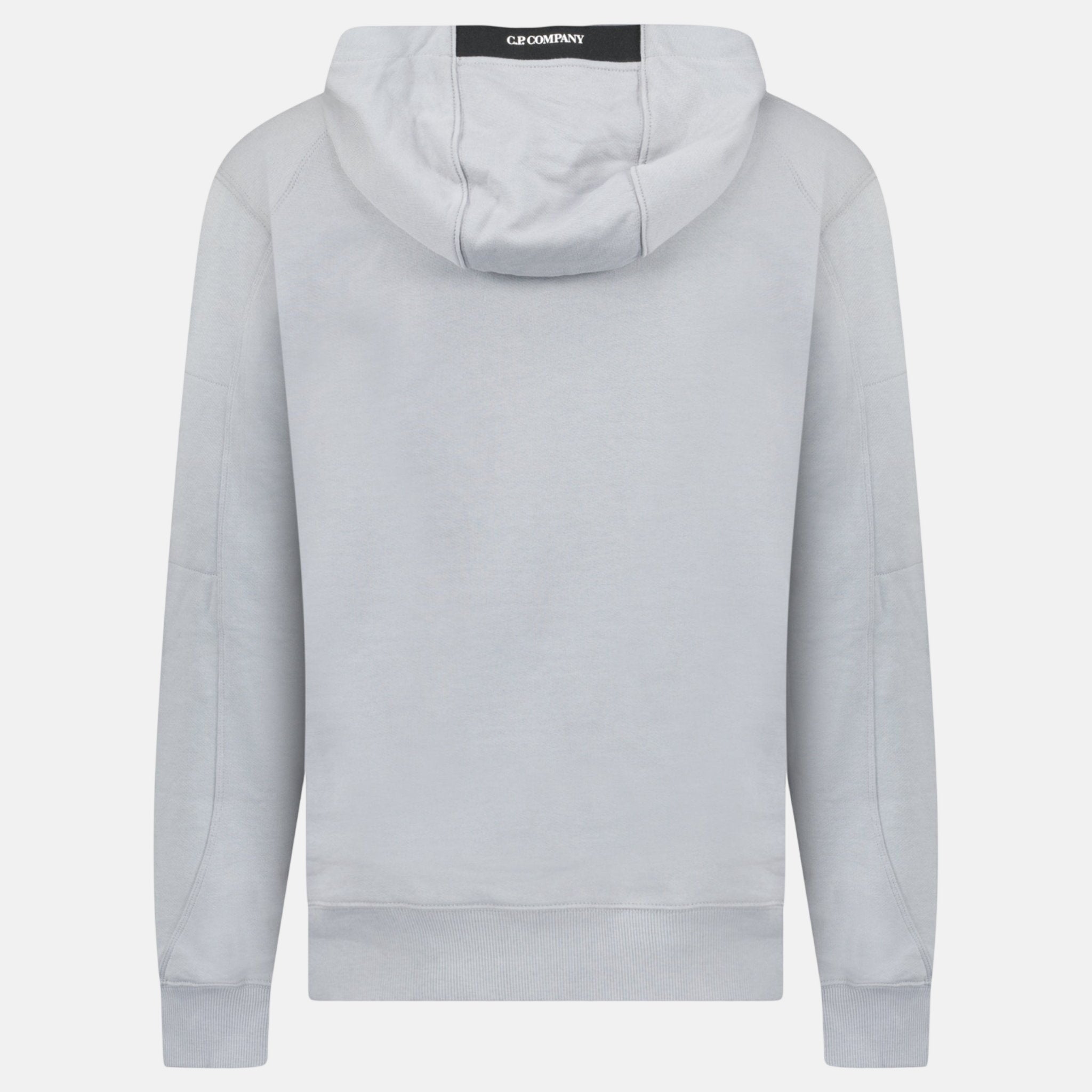 CP Company Micro Lens Diagonal Raised Hoodie Grey