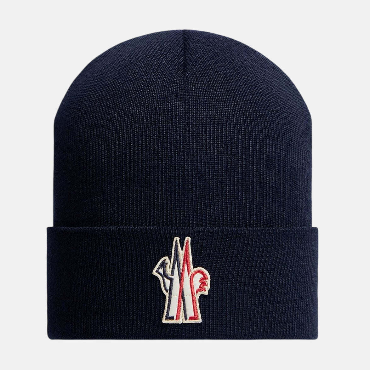 Moncler Grenoble Wool Beanie Hat Navy