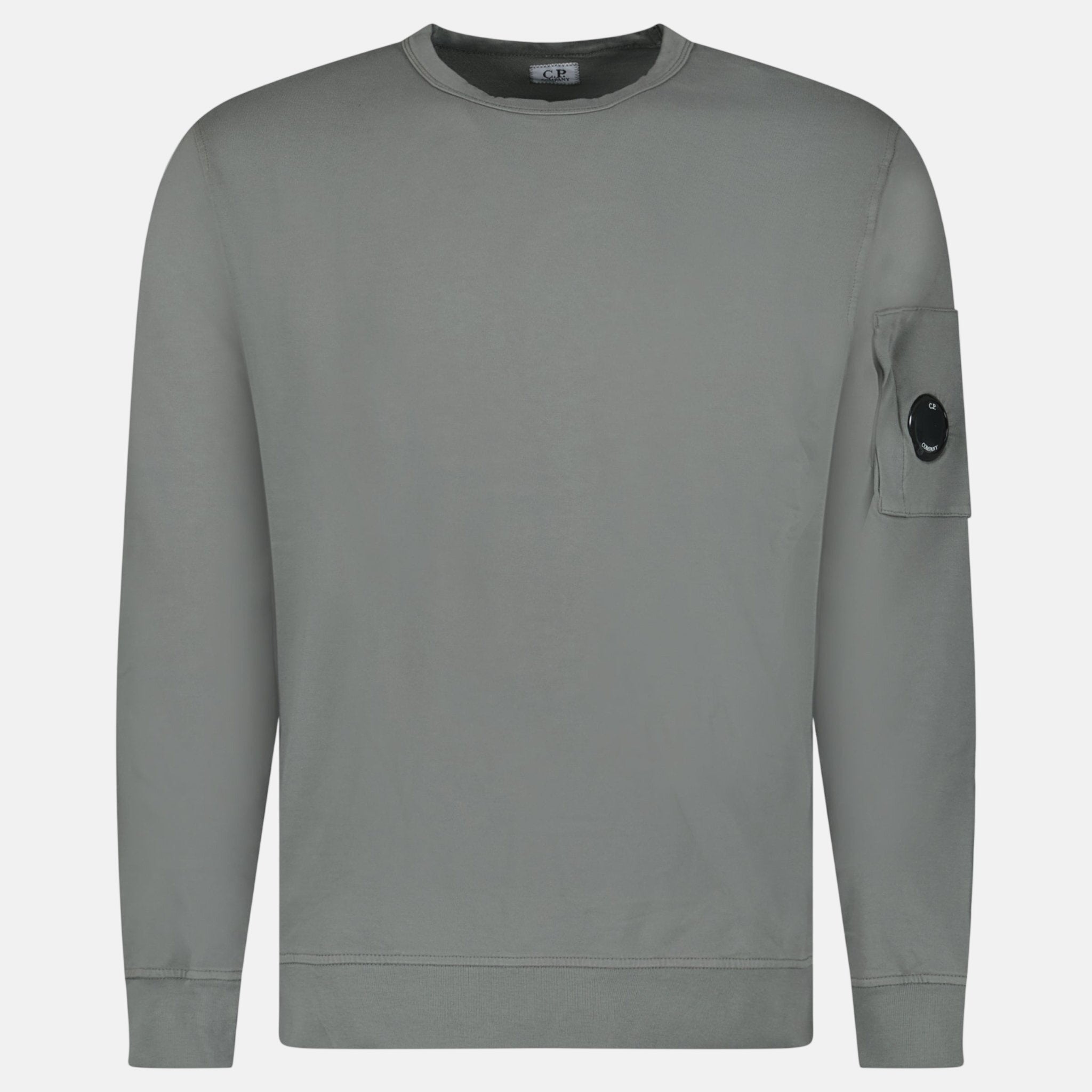 CP Company Light Fleece Crewneck Lens Sweatshirt Gunmetal