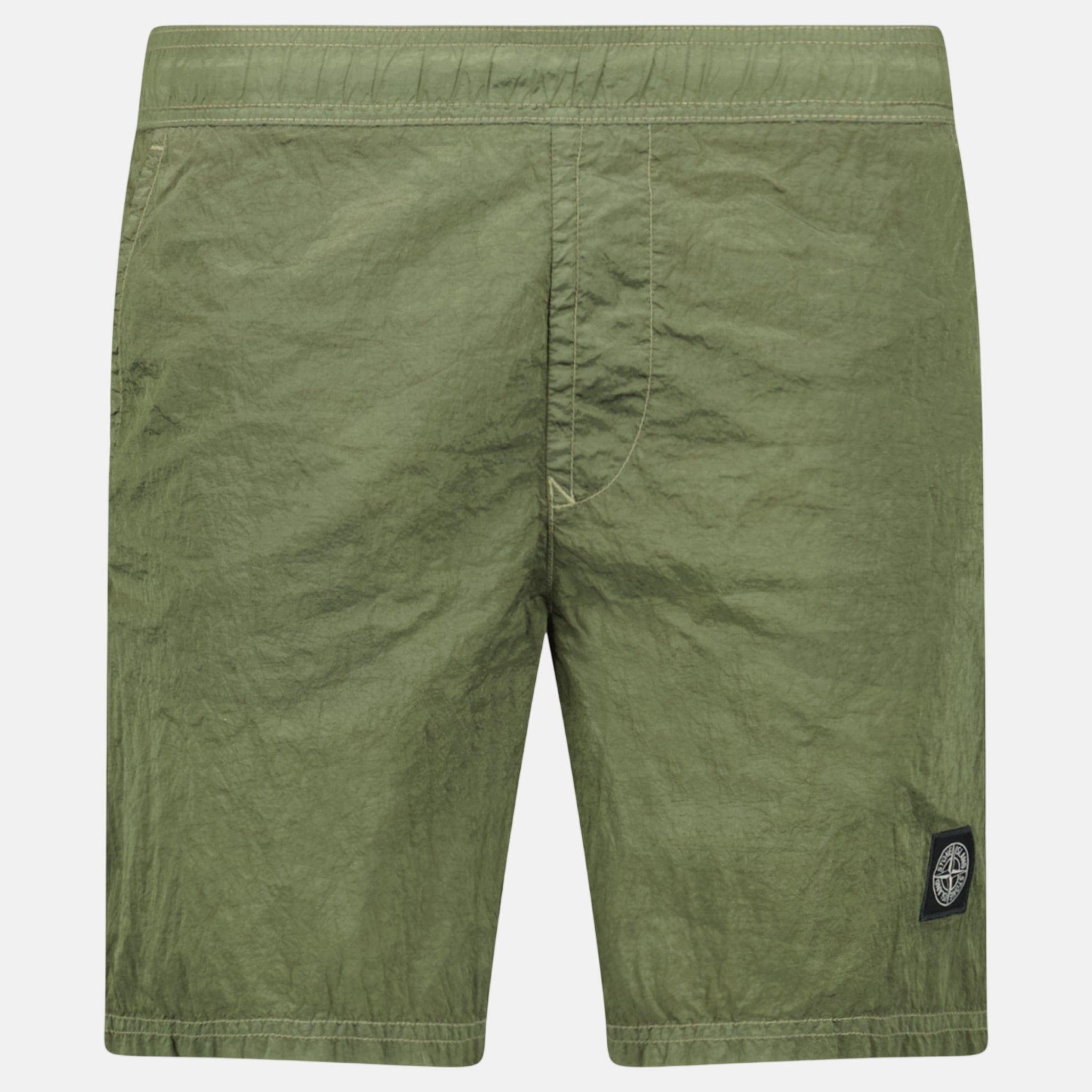 Stone Island Compass Chrome Swim Shorts Military Green