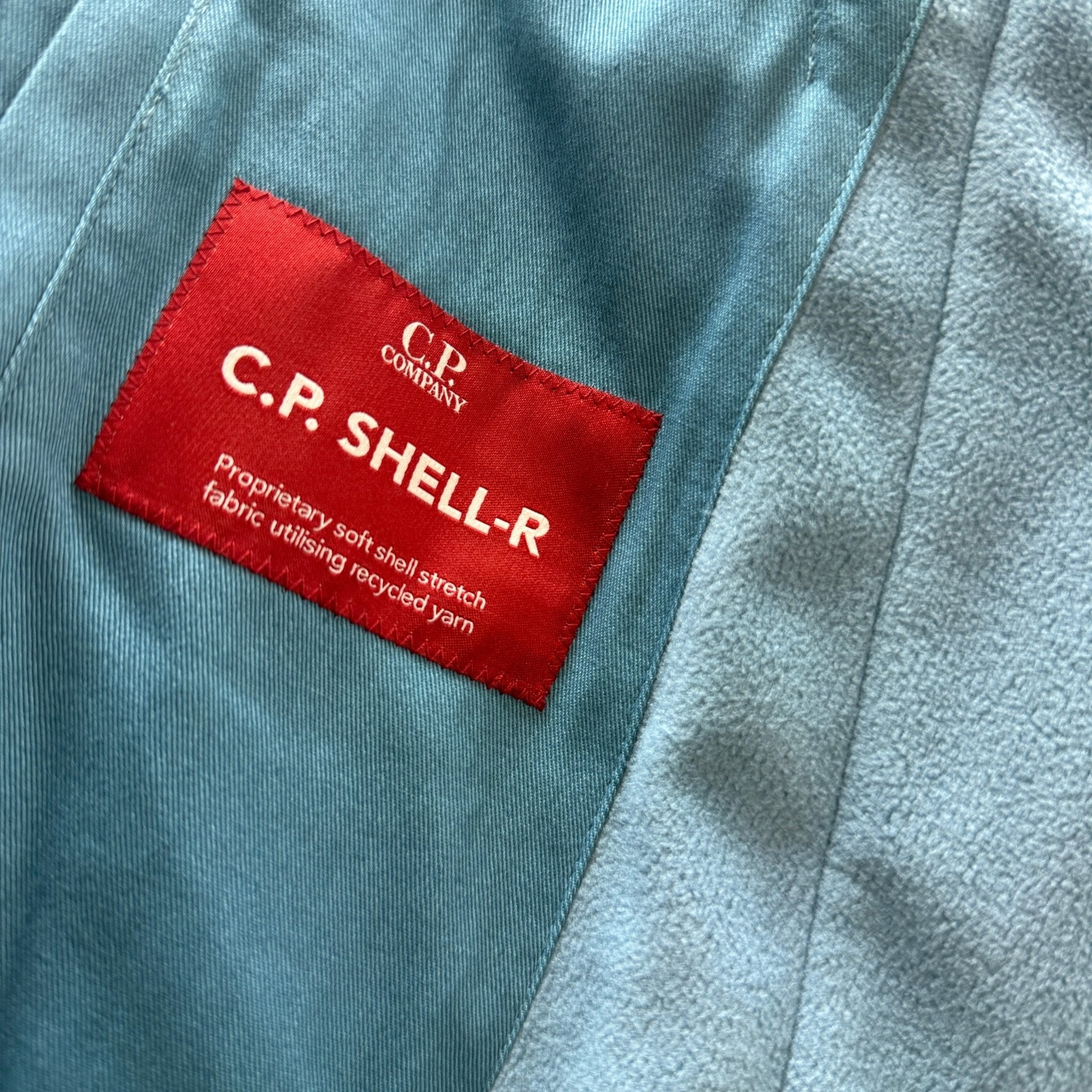 CP Company Shell-R Fleece Goggle Jacket Aegean Blue