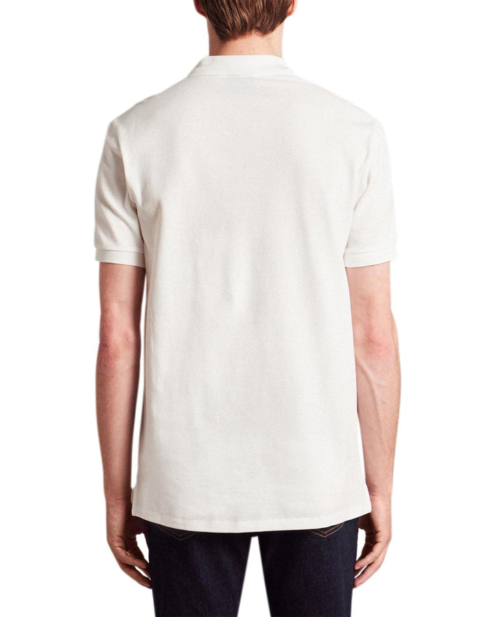 PS PAUL SMITH MENS ZEBRA LOGO ORGANIC POLO SHIRT WHITE-Designer Outlet Sales