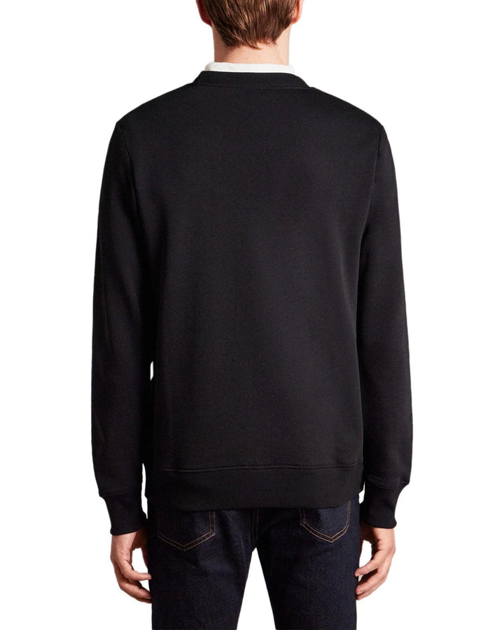 PS PAUL SMITH MENS ZEBRA LOGO ORGANIC SWEATSHIRT BLACK-Designer Outlet Sales