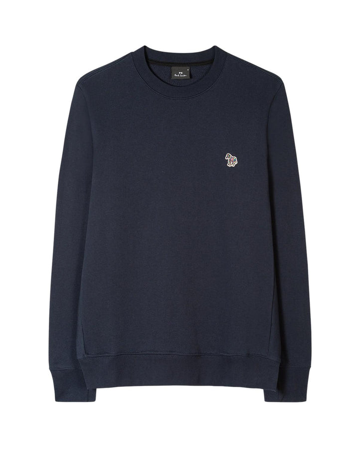 PS PAUL SMITH MENS ZEBRA LOGO ORGANIC SWEATSHIRT DARK NAVY-Designer Outlet Sales