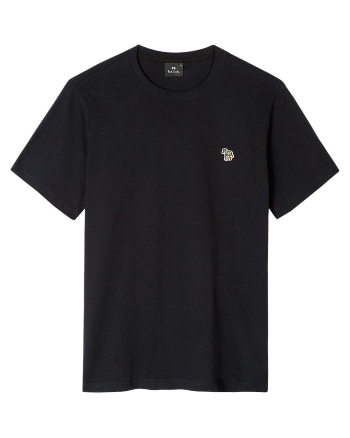 PS PAUL SMITH MENS ZEBRA LOGO ORGANIC T-SHIRT DARK NAVY-Designer Outlet Sales