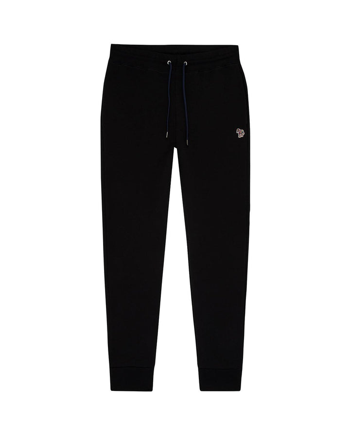 PS PAUL SMITH MENS ZEBRA LOGO SLIM FIT ORGANIC JOGGERS BLACK-Designer Outlet Sales