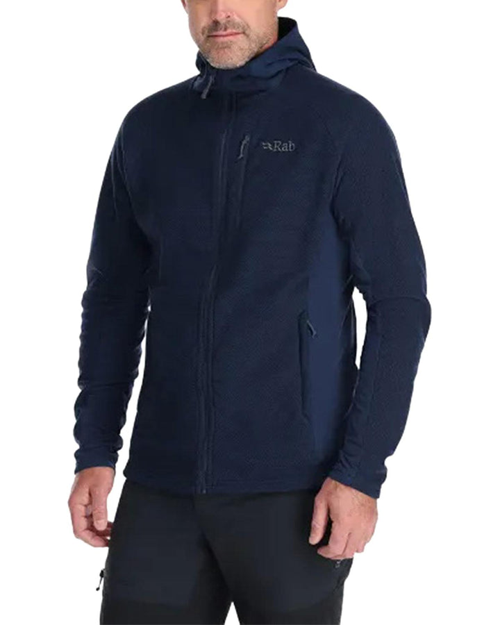 RAB MENS CAPACITOR FLEECE HOODIE DEEP INK-Designer Outlet Sales