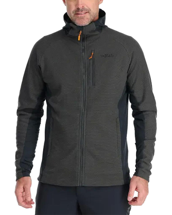 RAB MENS CAPACITOR FLEECE HOODIE GRAPHENE-Designer Outlet Sales