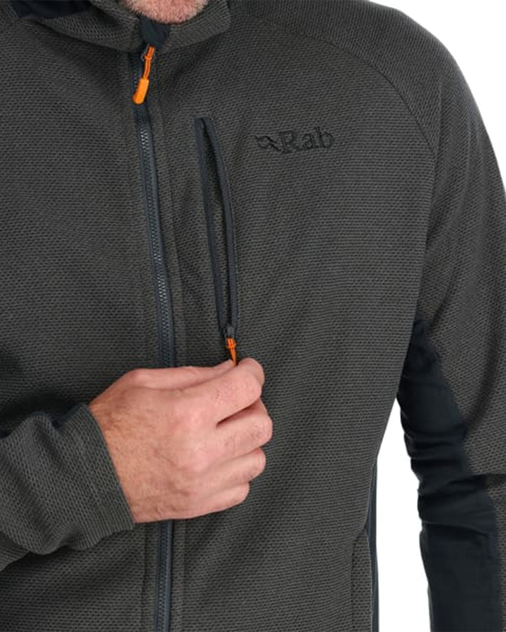 RAB MENS CAPACITOR FLEECE HOODIE GRAPHENE-Designer Outlet Sales