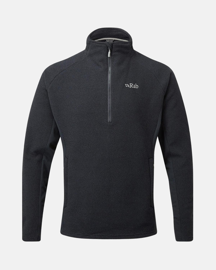 RAB MENS CAPACITOR PULL-ON 1/4 ZIP FLEECE BELUGA-Designer Outlet Sales