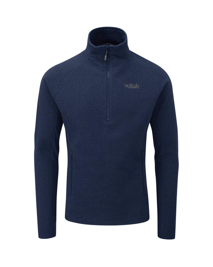 RAB MENS CAPACITOR PULL-ON 1/4 ZIP FLEECE DEEP INK-Designer Outlet Sales