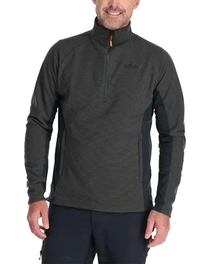 RAB MENS CAPACITOR PULL-ON 1/4 ZIP FLEECE GRAPHENE-Designer Outlet Sales