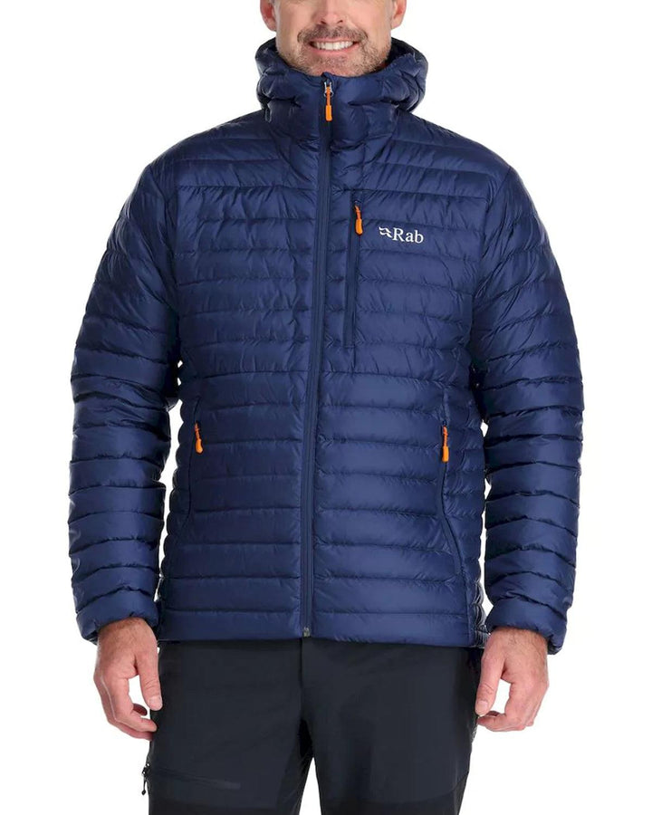 RAB MENS MICROLIGHT ALPINE DOWN JACKET DEEP INK MARMALADE-Designer Outlet Sales