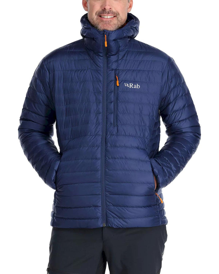 RAB MENS MICROLIGHT ALPINE DOWN JACKET DEEP INK MARMALADE-Designer Outlet Sales