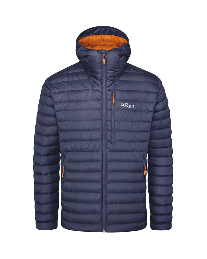 RAB MENS MICROLIGHT ALPINE DOWN JACKET DEEP INK MARMALADE-Designer Outlet Sales