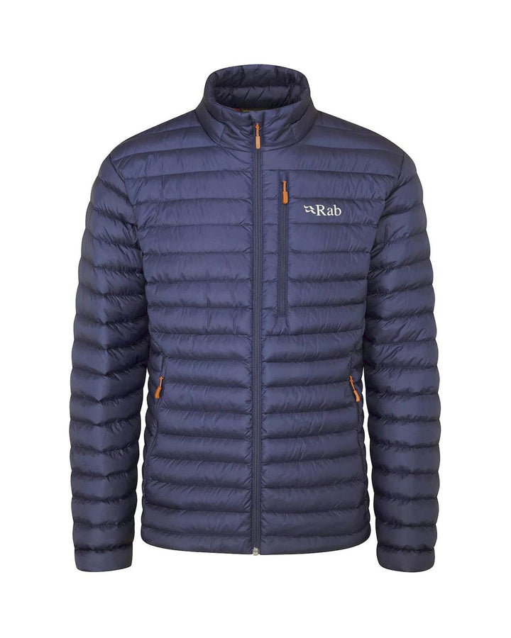 RAB MENS MICROLIGHT DOWN JACKET DEEP INK MARMALADE-Designer Outlet Sales