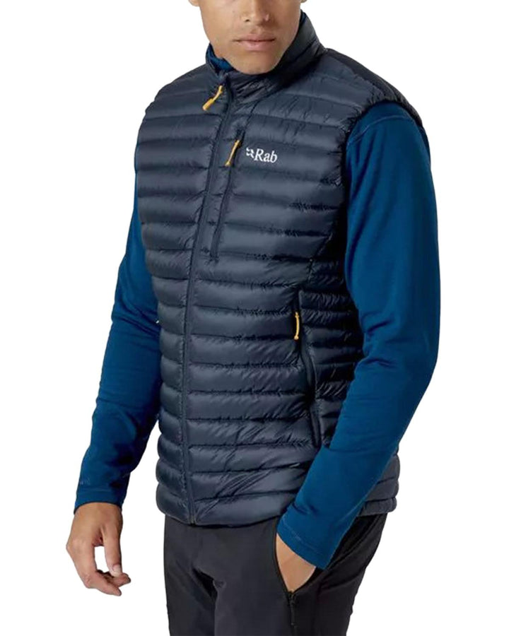 RAB MENS MICROLIGHT DOWN VEST BELUGA-Designer Outlet Sales