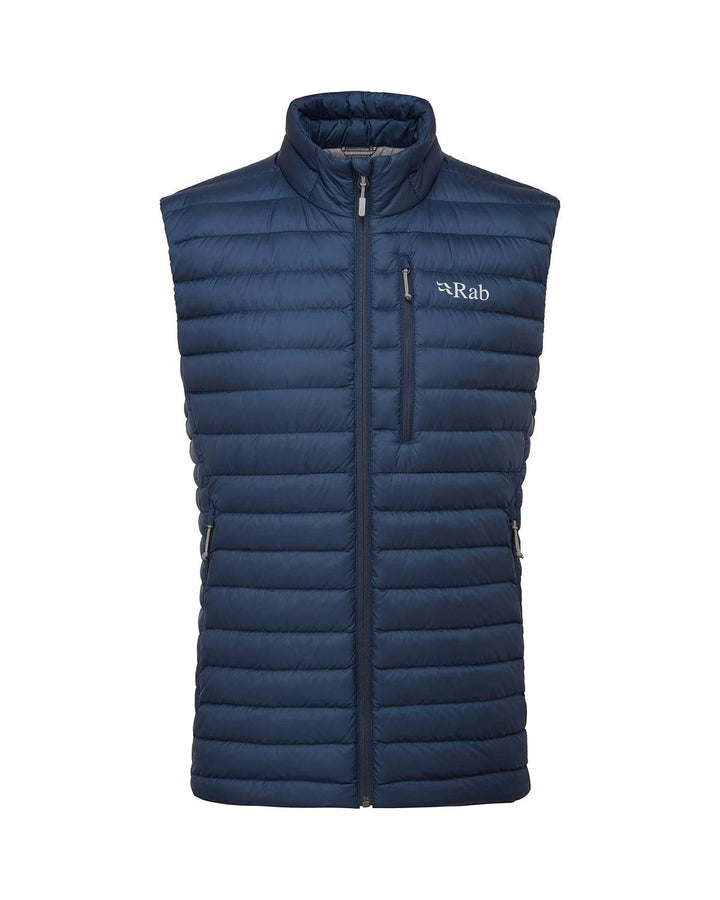 RAB MENS MICROLIGHT DOWN VEST TEMPEST BLUE-Designer Outlet Sales