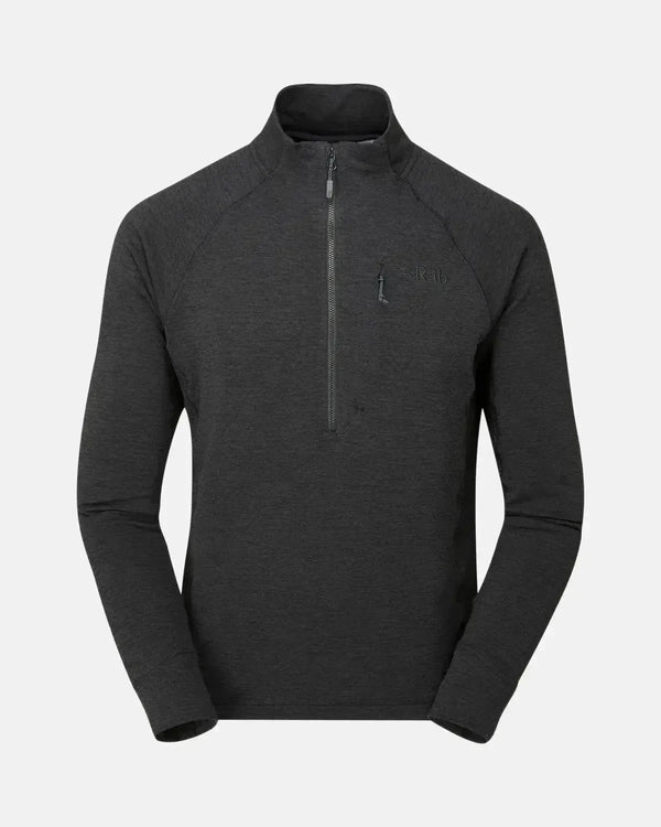 RAB MENS NEXUS PULL-ON 1/4 ZIP FLEECE BLACK-Designer Outlet Sales
