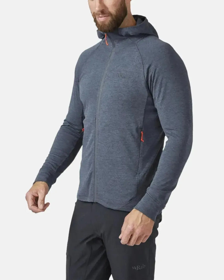 RAB MENS NEXUS ZIP HOODED FLEECE STEEL-Designer Outlet Sales