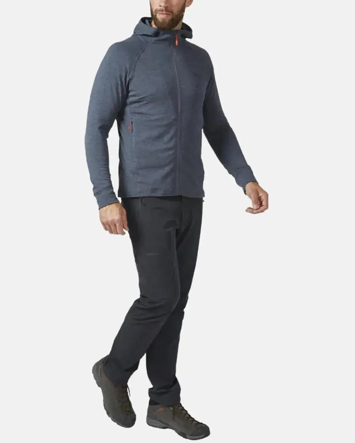 RAB MENS NEXUS ZIP HOODED FLEECE STEEL-Designer Outlet Sales