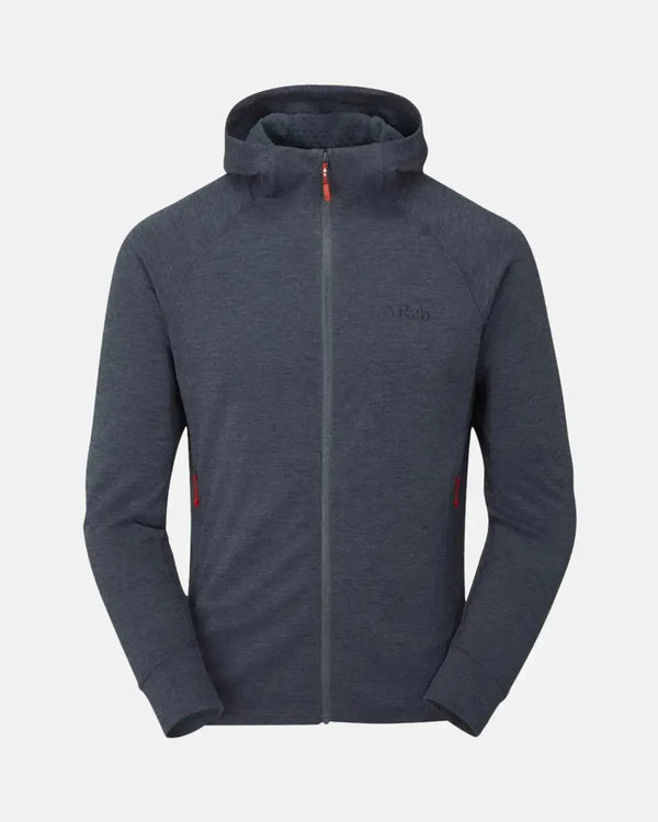 RAB MENS NEXUS ZIP HOODED FLEECE STEEL-Designer Outlet Sales