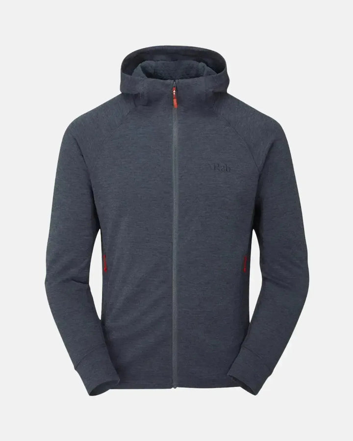 RAB MENS NEXUS ZIP HOODED FLEECE STEEL-Designer Outlet Sales