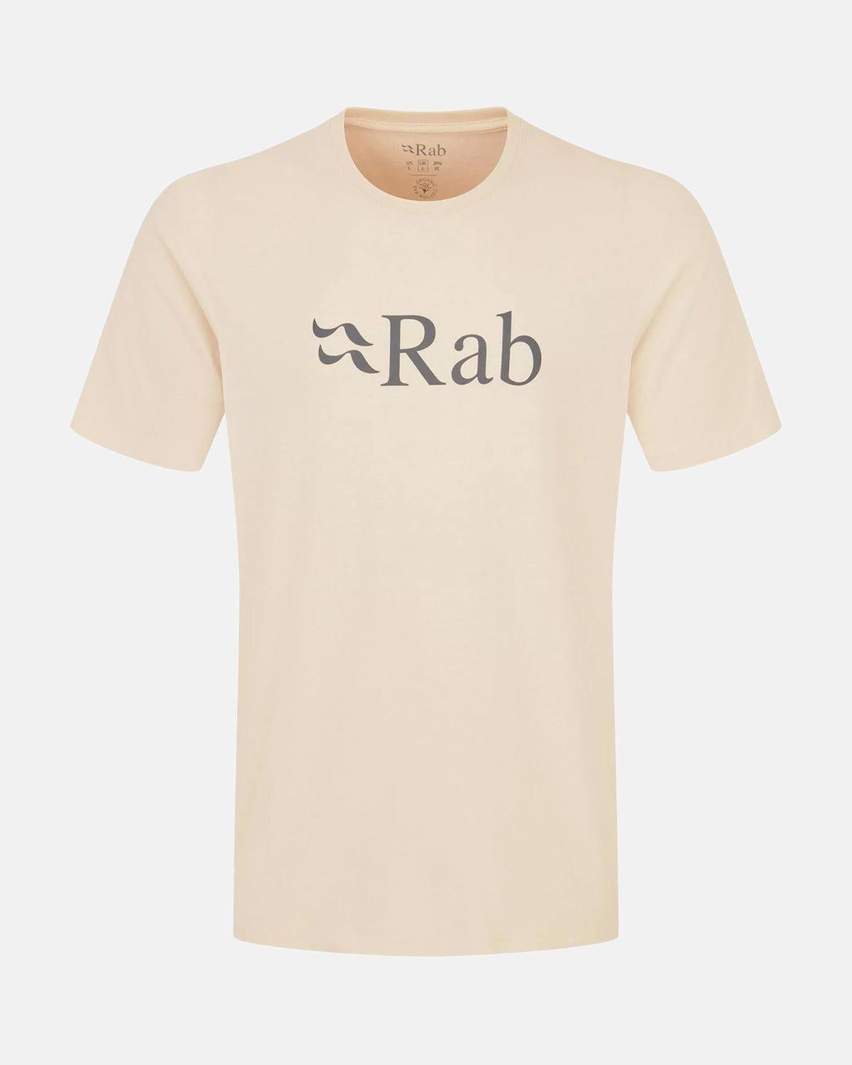 RAB MENS STANCE LOGO ORGANIC T - SHIRT ECRU – RAB MENS STANCE LOGO ORGANIC T-SHIRT ECRU-QCB-08-ECR-S | Studio DOS by Designer Outlet Sales