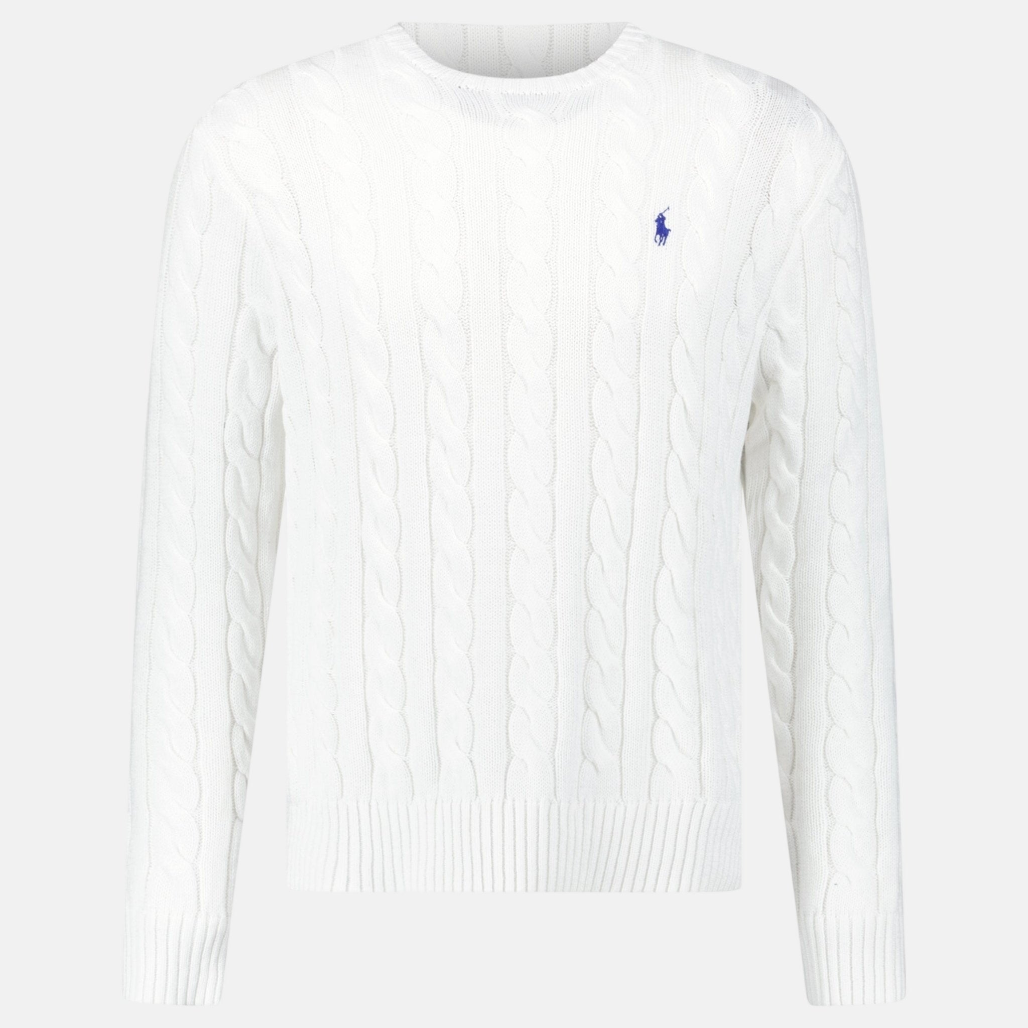 Ralph Lauren Cable Knit Sweater White – A72 | Studio DOS by Designer Outlet Sales