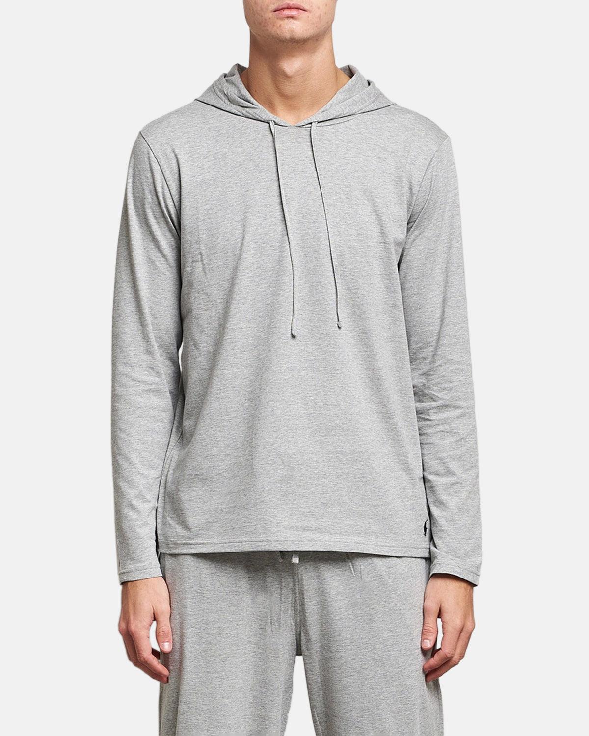 RALPH LAUREN COTTON JERSEY SLEEP HOODIE ANDOVER HEATHER – RALPH-LAUREN-714844760-002-M | Studio DOS by Designer Outlet Sales