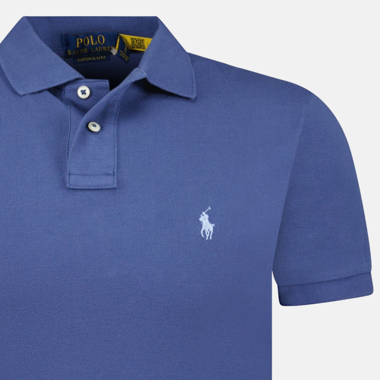 Ralph Lauren Cotton Mesh Custom Fit Polo Shirt Light Navy – O15 | Studio DOS by Designer Outlet Sales