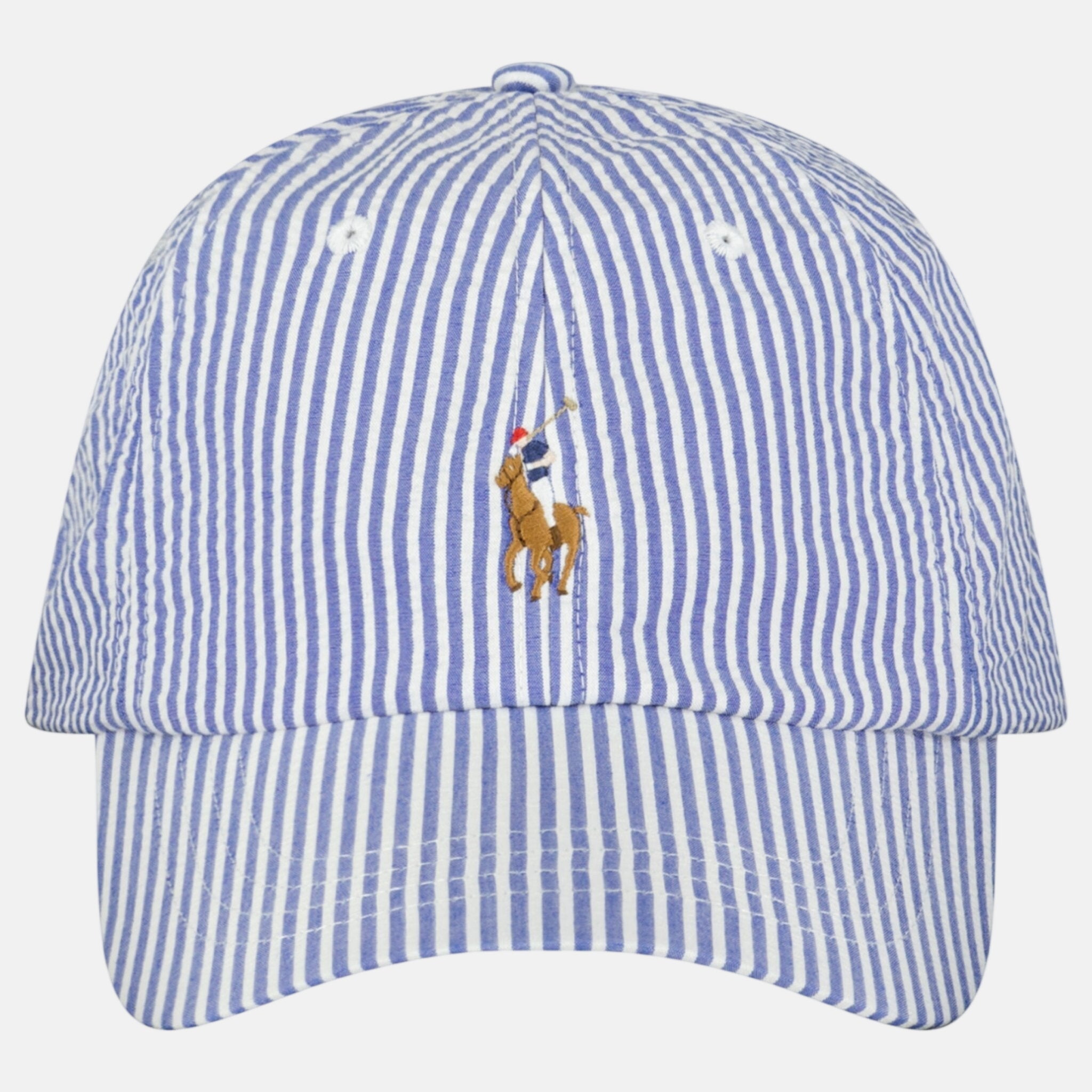 Ralph Lauren Cotton Sport Baseball Cap Blue White Stripe – O15 | Studio DOS by Designer Outlet Sales