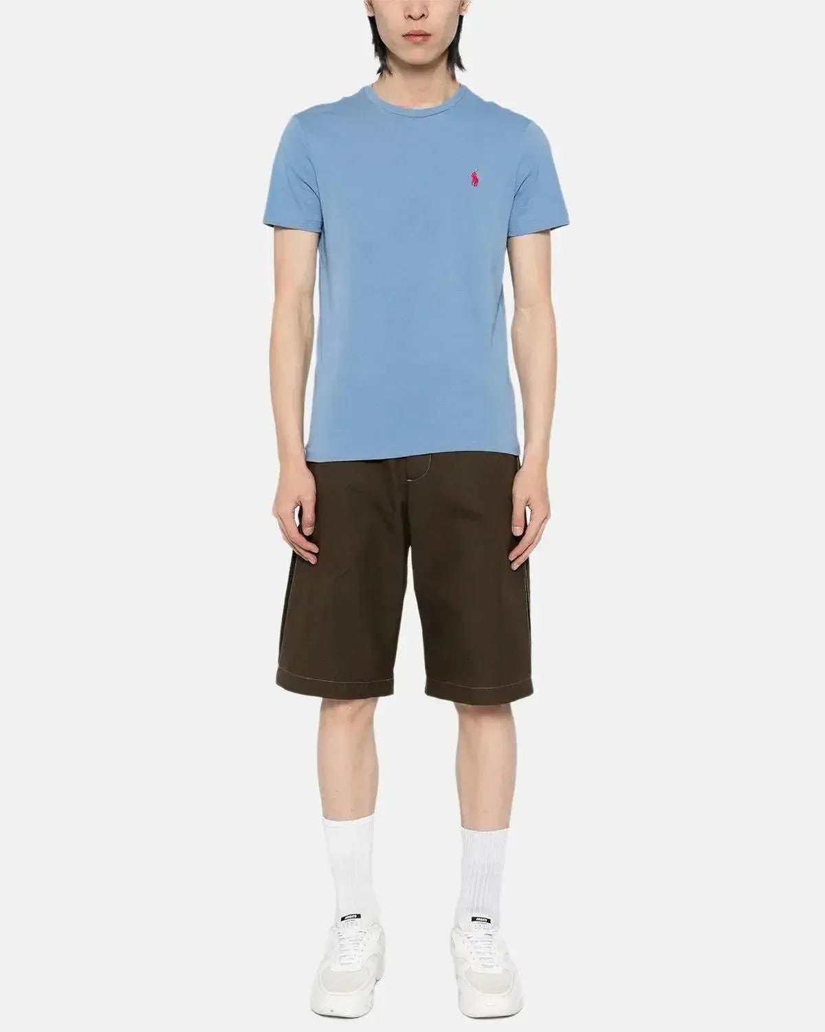 RALPH LAUREN CUSTOM SLIM FIT JERSEY T - SHIRT CAMPUS BLUE – RALPH-LAUREN-710671438-408-S | Studio DOS by Designer Outlet Sales