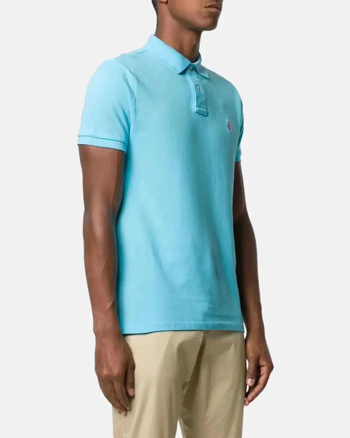 RALPH LAUREN CUSTOM SLIM FIT MESH POLO SHIRT TURQUOISE NOVA – RALPH-LAUREN-710782592-023-S | Studio DOS by Designer Outlet Sales