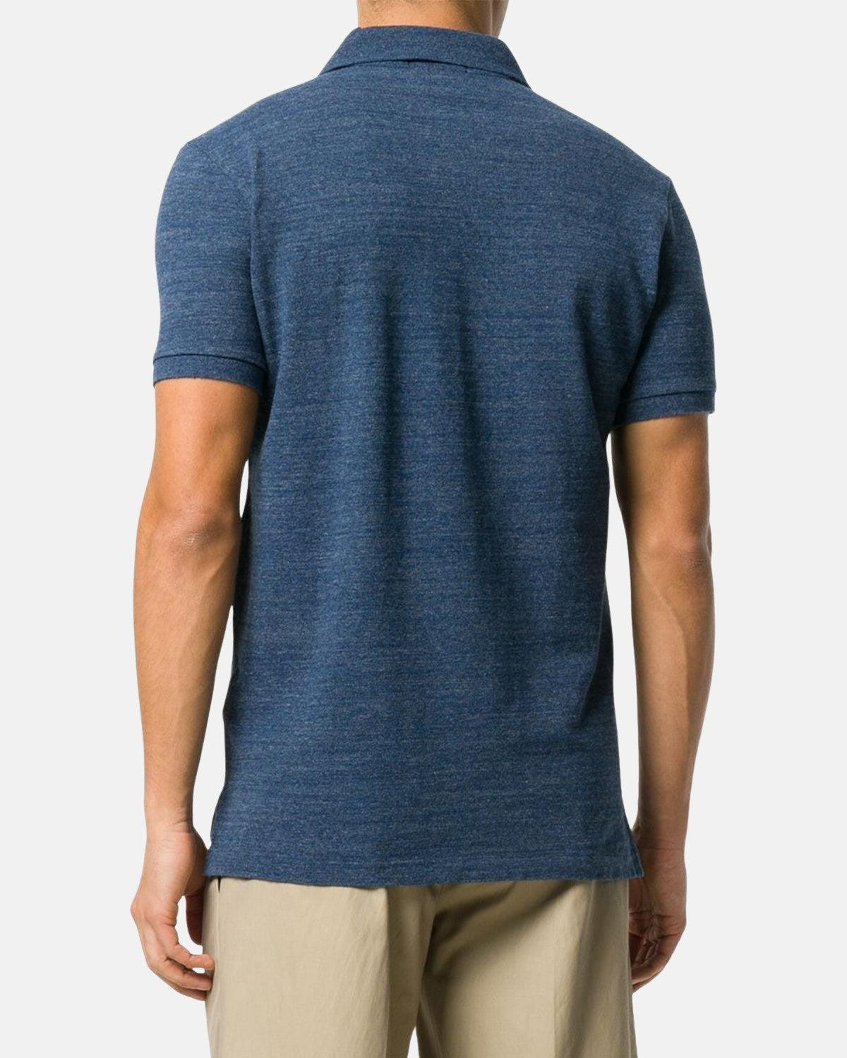 RALPH LAUREN CUSTOM SLIM FIT POLO SHIRT ROYAL HEATHER – RALPH-LAUREN-710666998-005-S | Studio DOS by Designer Outlet Sales