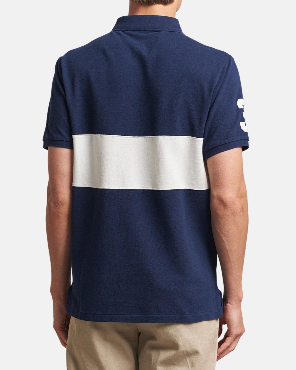 RALPH LAUREN CUSTOM SLIM FIT TEAM COLOURS POLO SHIRT NEWPORT NAVY NEVIS – RALPH-LAUREN-710978079-001-M | Studio DOS by Designer Outlet Sales