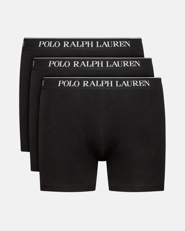 RALPH LAUREN MENS 3 PACK CLASSIC TRUNKS BLACK-Designer Outlet Sales