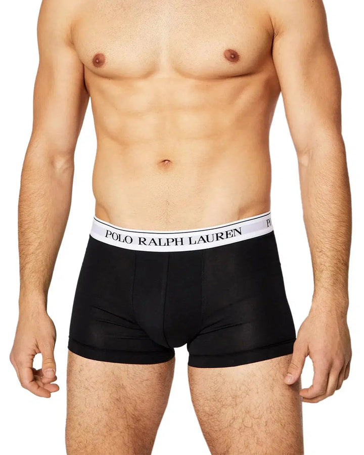 RALPH LAUREN MENS 3 PACK CLASSIC TRUNKS BLACK GREY GREEN-Designer Outlet Sales